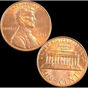 1983 Lincoln Cent Penny Error Coin Double Die Reverse Possible Die Clash READ